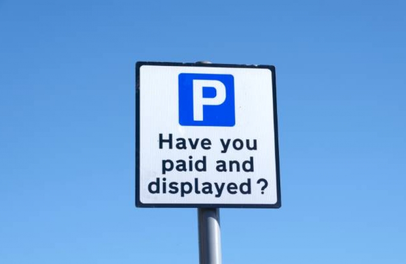 Pay and display sign