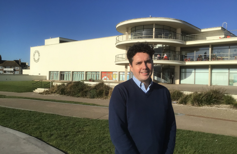 Huw outside De La Warr Pavilion