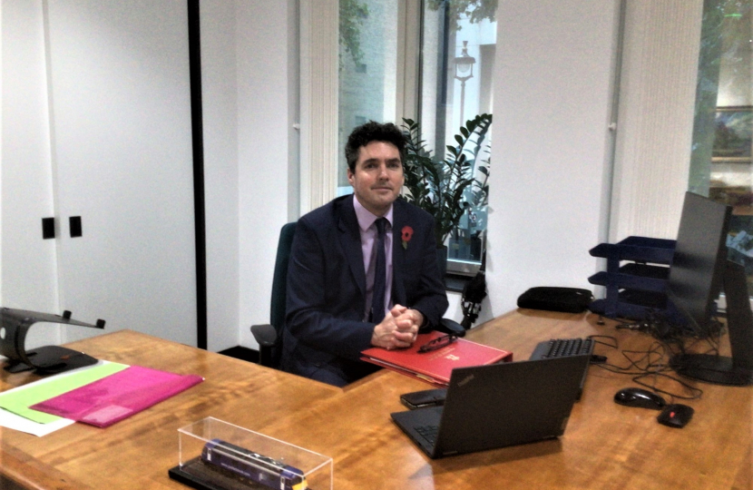 Huw in Ministerial Office