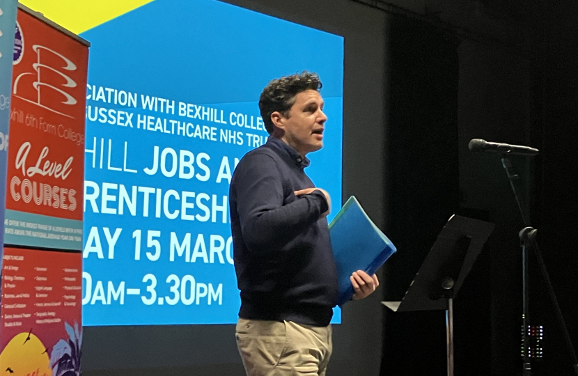 Photo of Huw Merriman speaking at College Launch