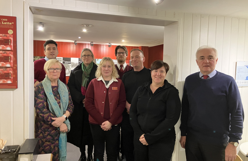 Photo of meeting attendees at Jempson's cafe in Bexhill