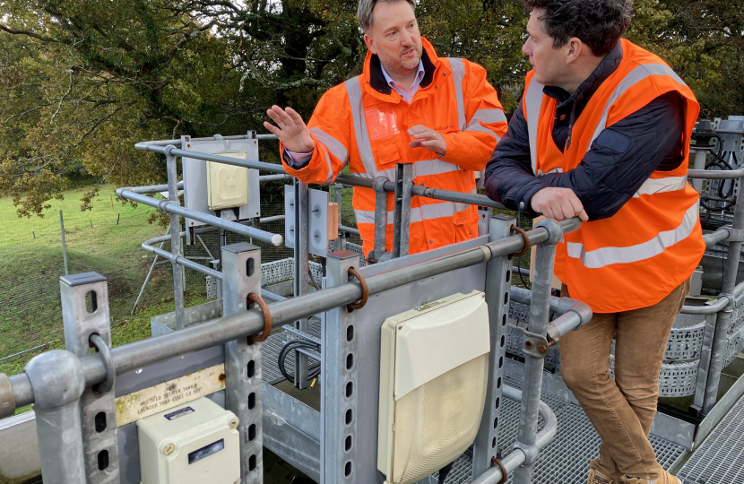 Huw and Director of Operations at SE Water at local water treatment works 