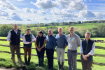 Huw on Ashburnam farm with local farmers