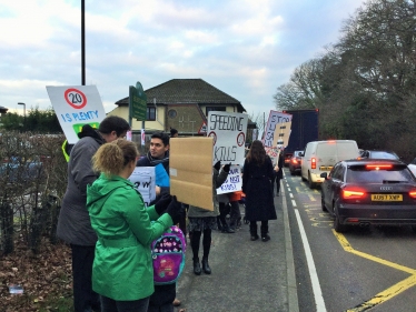 Hurst Green A21 protest