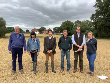 Huw with NFU farmers and members